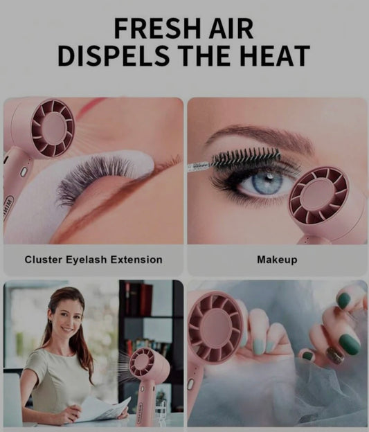 Portable Usb rechargeable mini fan for lashes