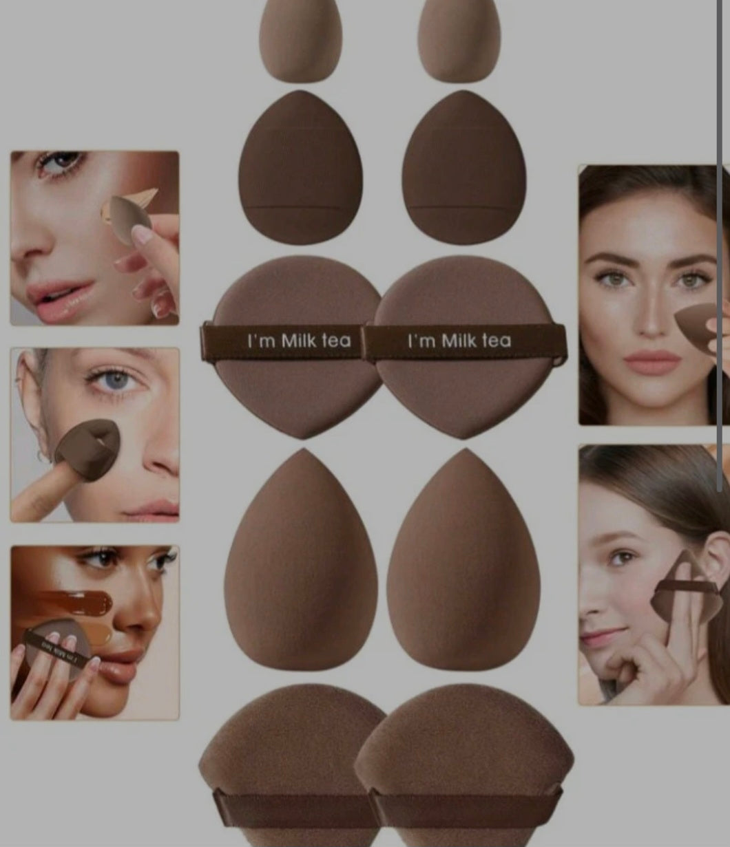 50pcs Brown Makeup Sponge Blenders