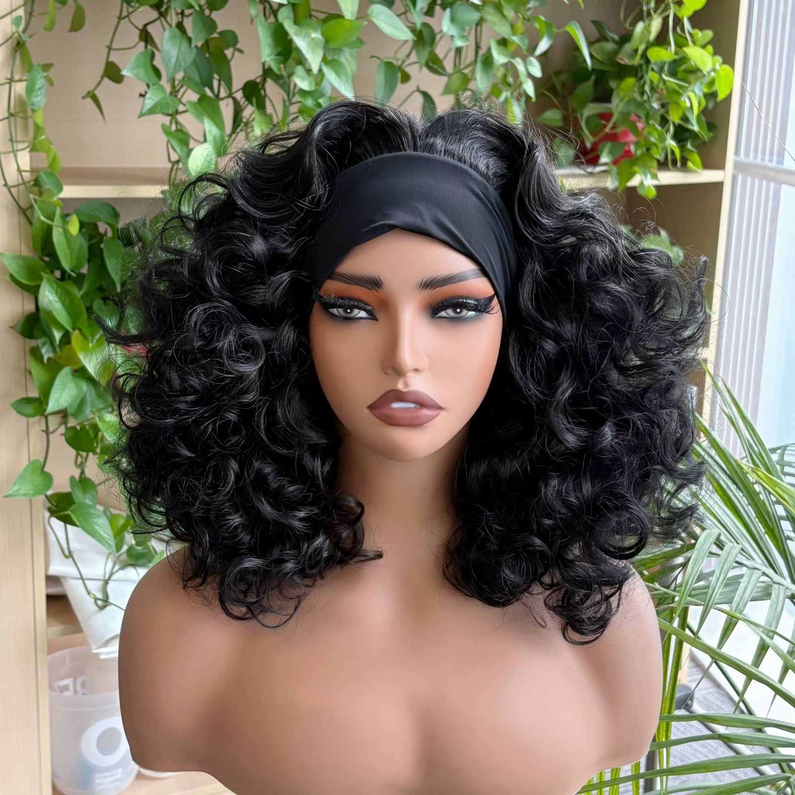 Odowgu bounce headband wig