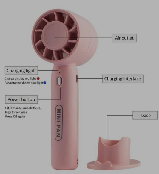 Portable Usb rechargeable mini fan for lashes